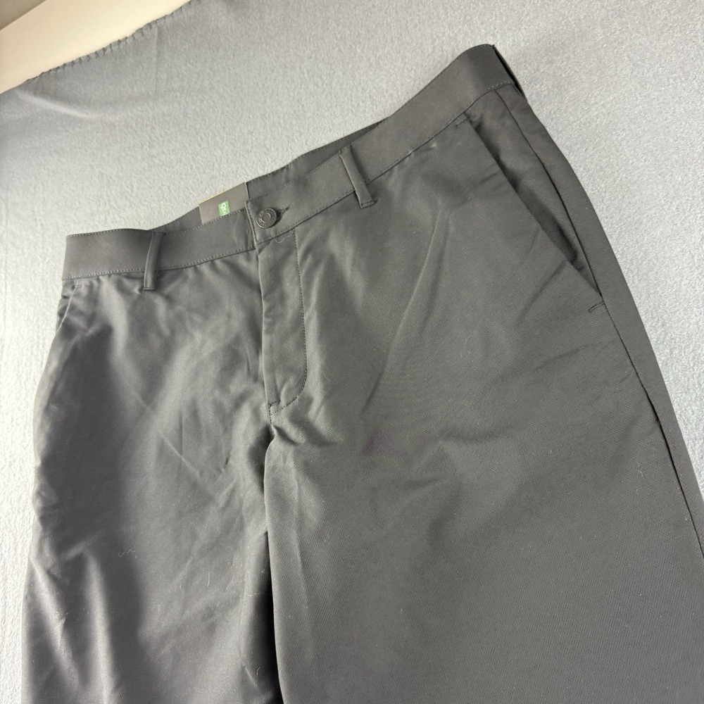 Banana Republic Pants Mens 32x32 (Fits 34x32) Black Slim Fit Flat Front Tech NEW